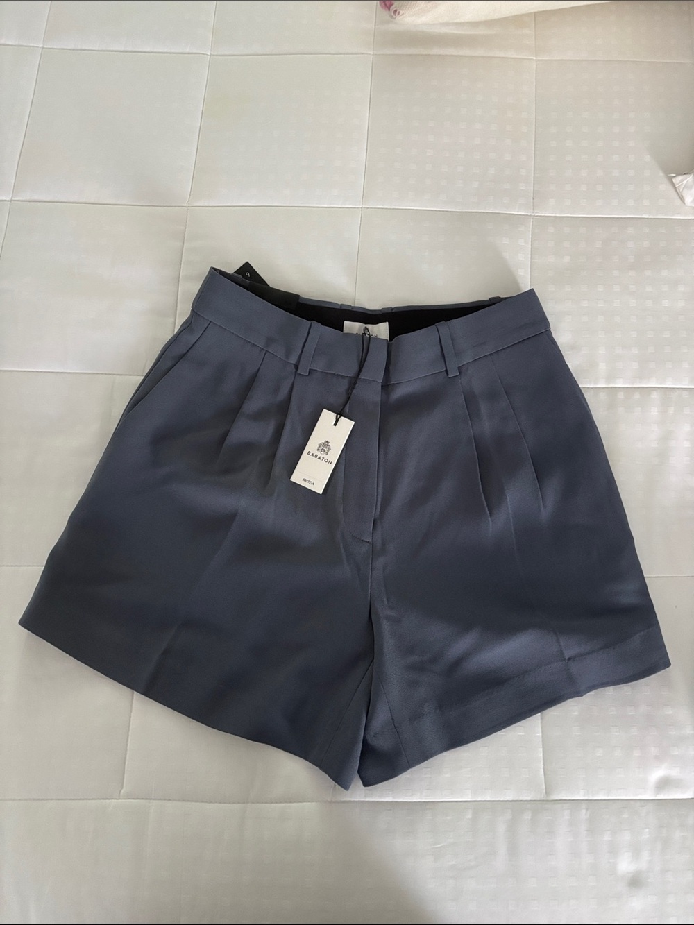 Aritzia Pleated Shorts 6 vintage blue NWT